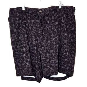 Robert Graham Swim Shorts Mens 42 Black Classic Fit Floral Tropical Hawaiian